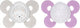 Chicco fopspeen physio comfort lumi meisje siliconen 12m 2 eenheden|soother physio comfort lumi girl silicone 12m 2 units|sucette physio comfort lumi girl silicone 12m 2 unités