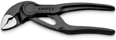 Knipex cobra® xs pijp- en waterpomptang | 100 mm lengte | ruwe oppervlakken | reliëf | grijs geatramenteerd - 87 00 100 bk