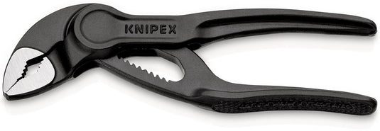 Knipex cobra® xs pijp- en waterpomptang | 100 mm lengte | ruwe oppervlakken | reliëf | grijs geatramenteerd - 87 00 100 bk