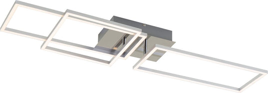 Briloner frame - plafondlamp – dimbaar in stappen – kantelbaar – warm wit licht – plafonniére met geheugenfunctie – zilver – 92,8 x 26 x 9,6 cm