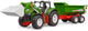 Bruder roadmax tractor met voorlader en kiepaanhanger 1:16
