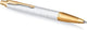 Parker im premium balpen | pearl met gouden detail | medium punt met blauwe inkt | geschenkdoos