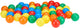Eddy toys ballenbakballen - 50 stuks - ball pit balls assorti kleuren - ballenbak ballen voor speeltent - aanvulling voor ballenbak - rood, geel, groen, blauw en oranje