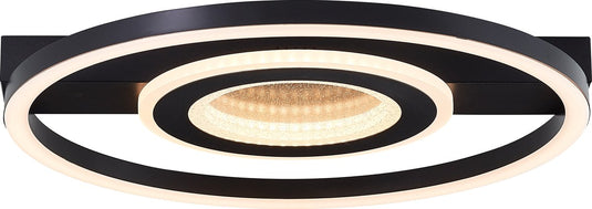 Brilliant queens - plafondlamp - led 26w - 3000k - zwart