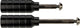 Black dragon - stuntstep peg set - zwart zilver - aluminium staal
