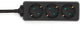 Nedis stekkerdoos - randaarde stekker type f (cee 7 7) - 3-wegs - 3.00 m - 3680 w - 16 a - zwart