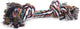 Beeztees flostouw - hondenspeelgoed - 4 knopen - gekleurd - ca. 360 gram - 60x7x7 cm