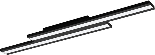 Eglo connect.z saliteras-z smart plafondlamp - 116 cm - zwart wit - instelbaar rgb wit licht - dimbaar - zigbee