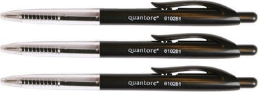 Quantore balpen drukknop zwart medium