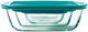 Pyrex - cook store schaal rechthoek met deksel set van 3 stuks - borosilicaatglas - transparant -