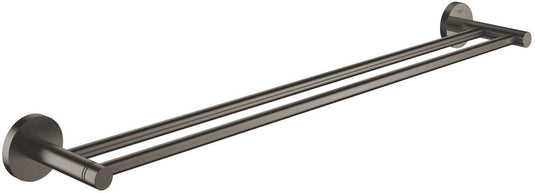 Grohe start dubbele handdoekhouder – 600 mm – wandmontage – metaal – geborsteld hard graphite