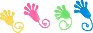 Eddy toys sticky hands kleefhandjes 2 stuks - rekbaar speelgoed dat blijft plakken - kinderfesstje - sticky hands speelgoed voor kinderen - gooien en laten plakken - assorti kleuren - 1 willekeurige kleur combinatie
