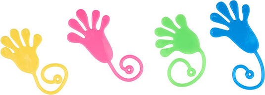 Eddy toys sticky hands kleefhandjes 2 stuks - rekbaar speelgoed dat blijft plakken - kinderfesstje - sticky hands speelgoed voor kinderen - gooien en laten plakken - assorti kleuren - 1 willekeurige kleur combinatie