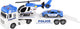 Rapid wheels autotransporter politie + auto en helikopter + licht en geluid