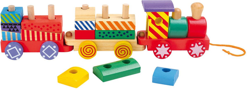 Load image into Gallery viewer, Small foot - houten stapelblokken trein, 16dlg.
