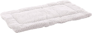 Flamingo hondenkussen – benchkussen – hondenkussen 85 x 51 cm – geschikt voor hondenbench en kattenkussen – jacquard rechthoekig grijs
