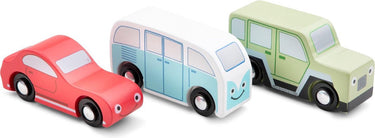 New classic toys ® houten mini voertuigen set - speelgoed auto - speelgoedvoertuig - 3 auto's