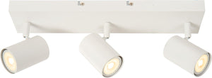 Lucide amigo - plafondspot (plafondlamp) - 3xgu10 - wit