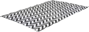Bo-camp - chill mat - wave - l - zwart wit