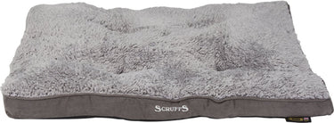 Scruffs cosy - comfortabel hondenkussen - met imitatie suède buitenvoering en superzachte binnenvoering - grijs - 82 x 58 cm