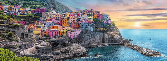 Trefl puzzel 500 stukjes - vernazza zonsondergang italië panorama.