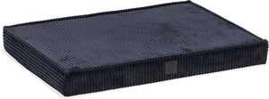 Designed by lotte benchkussen ribbed - hondenkussen - orthopedisch - ribbed stof - antraciet - 76x53x8 cm