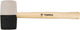 Topex rubber hamer 680gr zwart wit 63mm doorsnee