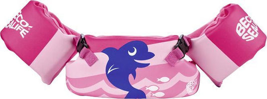 Beco-sealife® zwemset - zwembandjes en zwemgordel - roze - 15-30 kg