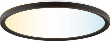 Brilliant avola - plafondlamp - ø 29.3 cm - led 18w - 2400lm - 2700k-6500k - cct - timer - nachtlicht - dimbaar - afstandsbediening - ip20 - zwart