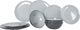 Gimex - vivid line - servies - grijs - 12-delig