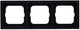 Busch jaeger busch-jaeger future linear afdekraam inbouw - 3-voudig - verticaal horizontaal - 80 x 222 x 11 mm - zwart