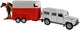 Kids Globe Die-cast Land Rover met Paardentrailer 1:32