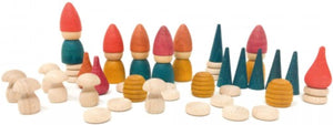 Grapat - nins tomten - houten speelfiguren - 42 onderdelen