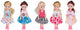 Eddy toys mini modepopjes 5 stuks - speelgoedpopjes 12 cm voor kinderen - modepoppen met kleurrijke outfits - inclusief vensterdoos - poppen voor poppenhuis - vanaf 3 jaar