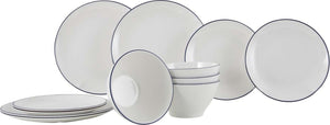 Gimex - linea line - servies - blauw - 12-delig