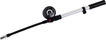 Bbb cycling airshock voorvorkpomp - mini fietspomp met drukmeter schokdempers en voorvorken - 28 bar - zwart zilver - bmp-29