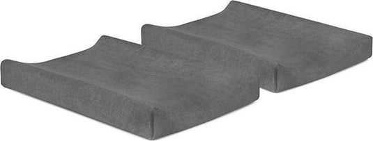 Jollein aankleedkussenhoes badstof 50x70cm - storm grey - 2 stuks