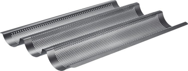 Westmark baguette bakvorm, voor 3 stokbroodjes, lengte: 38,5 cm elk, staal, anti-aanbakbedekt, lang, antraciet, 32982260