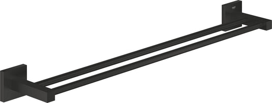 Grohe quickfix start cube dubbele handdoekhouder - 654 mm - twee rails - matte black
