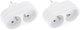 Exin verdeelstekker – domino – 2 x penaarde – wit – 2 stuks