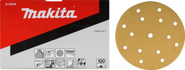 Makita accessoires makita b-39322 schuurschijf 150mm k80 yellow velcro