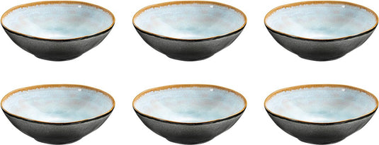 Medard de noblat - shadow aqua - soepbord 19.5 cm - 6 delig - stoneware