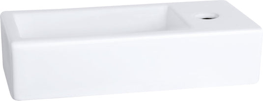Differnz ravo fontein - 38.5x18.5x9.5cm - 1 kraangat rechts - keramiek wit