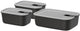 Mepal vershouddoos set easyclip - 2x 700 + 1500 ml - vershoudbakjes met schuifsluiting - geschikt voor magnetron. stoomoven. koelkast en vriezer - nordic black