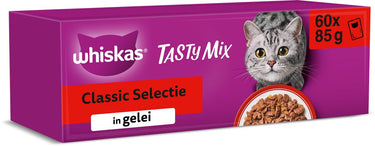 Whiskas kattenvoer - adult 1+ - classic selectie in gelei - 60x85g