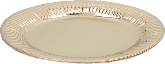 Partycasa wegwerpbordjes - zilver of goud - 6 stuks - 23cm