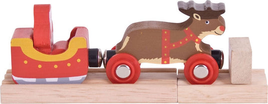 Bigjigs kerstman slee met rendieren (4)