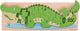 Bigjigs houten telpuzzel krokodil, 10st.