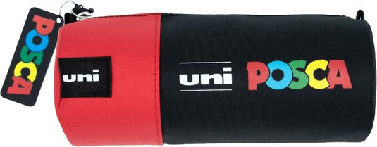 Posca uni-ball - tekenetui voor stiften en pennen - rood zwart