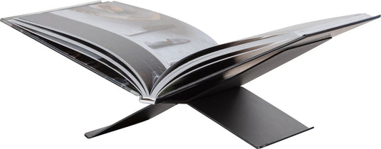 Woood brook boekenstandaard boekenhouder - metaal - zwart - 12x29x17